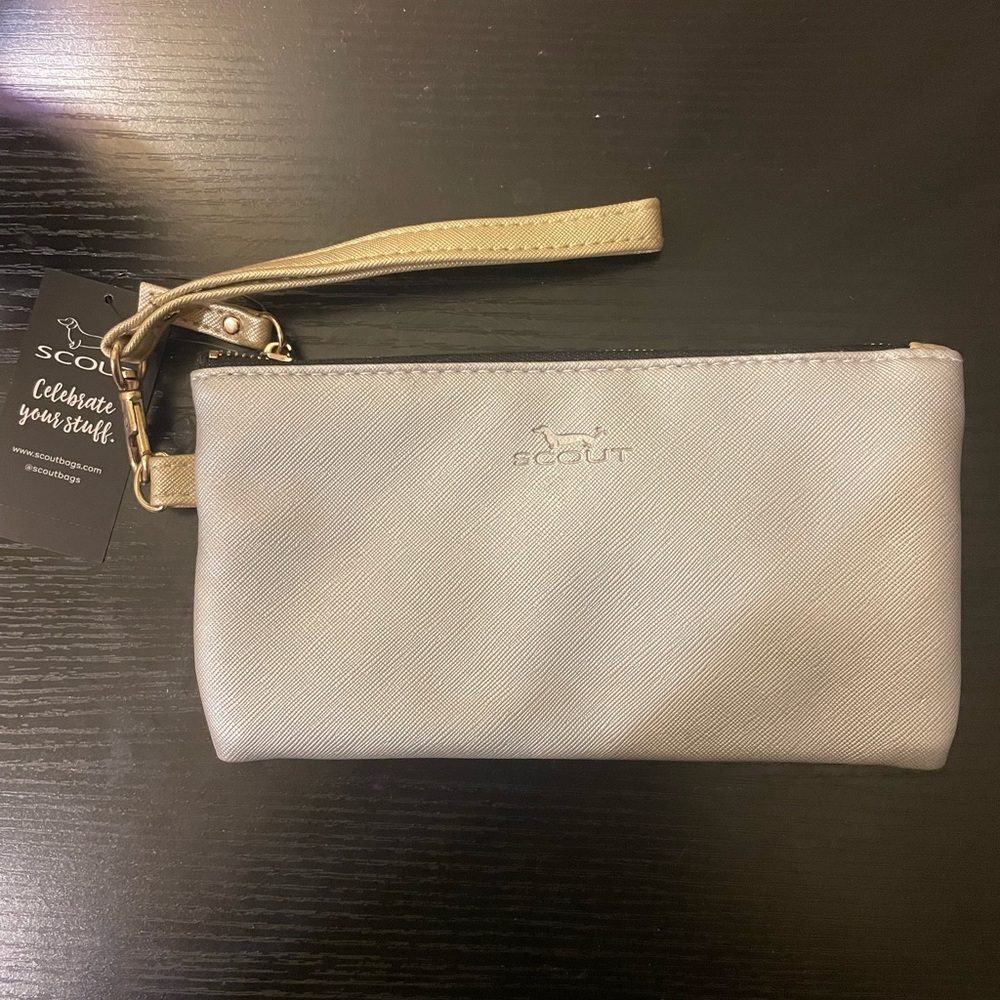 Scout Silver and Gold Kate Wristlet Clutch